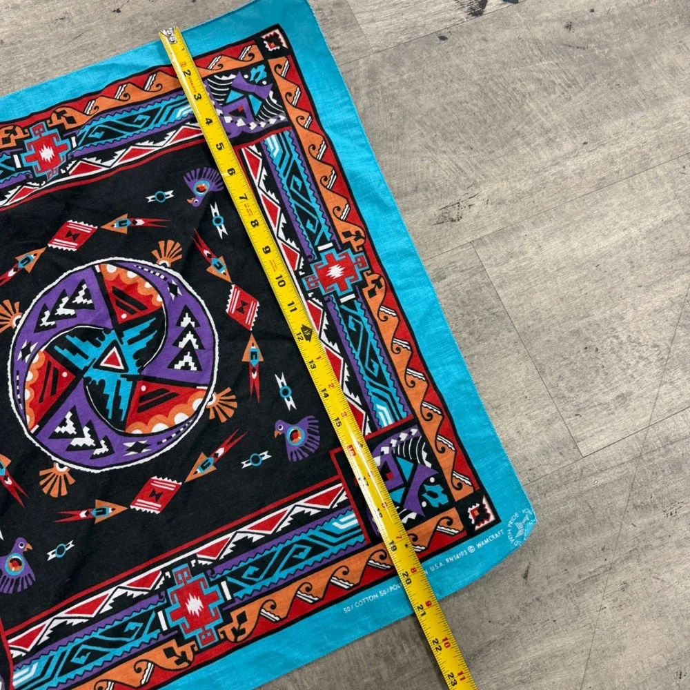 Wamcraft Bandana Unisex OS Turquoise Southwestern Native American Style Made USA